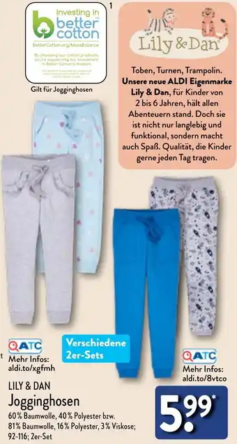 Aldi Nord LILY & DAN Jogginghosen Angebot
