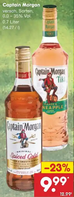 Netto Marken-Discount Captain Morgan 0,7 Liter Angebot