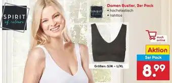 Netto Marken-Discount SPIRIT of colours Damen Bustier, 2er Pack Angebot