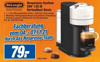 expert Techno Land De'Longhi Nespresso-System ENV 120.W VertuoNext Basic Angebot