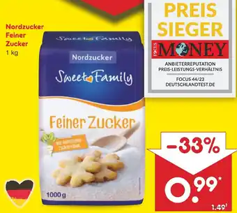 Netto Marken-Discount Nordzucker Feiner Zucker 1 kg Angebot