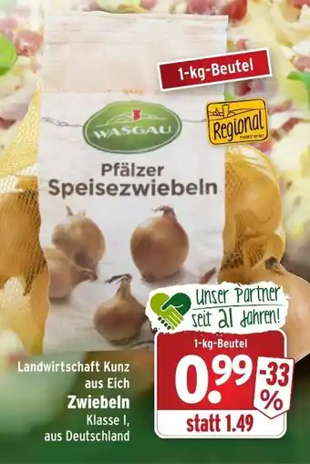 Wasgau Zwiebeln 1kg Beutel Angebot