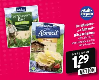 Wasgau Bergader Bergbauern und Almzeit Käsescheiben 150g Angebot