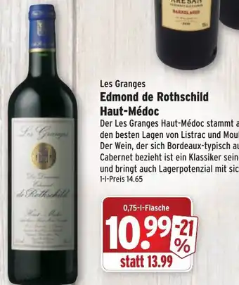 Wasgau Les Granges Edmond de Rothschild Haut Médoc 0,75L Angebot