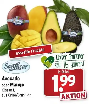 Wasgau SanLucar Avocado oder Mango Angebot