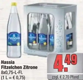 alldrink Hassia Fitzelchen Zitrone 8x0,75 L-FI. Angebot