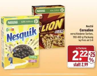 Wasgau Nestlé Cerealien 190-410g Angebot