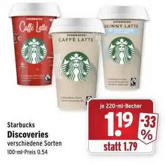 Wasgau Starbucks Discoveries 220ml Becher Angebot