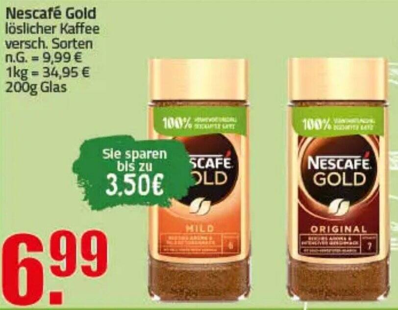 Verwunderlich Nescafe Gold 200g Angebot Diese Woche Bilder