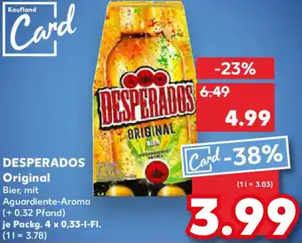 Kaufland DESPERADOS Original Packg. 4x0,33 L-Fl. Angebot