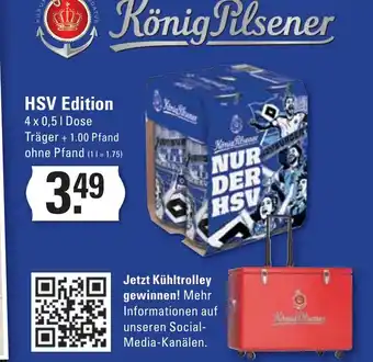 Meyer's Frischemarkt König Pilsener HSV Edition 4 x 0,5L Angebot
