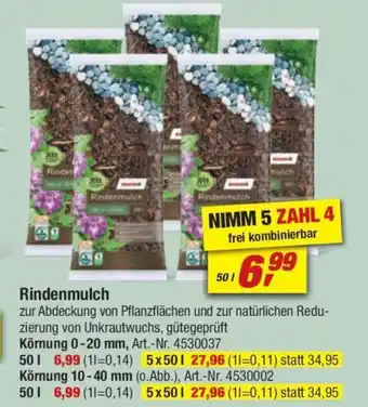 toom Baumarkt Rindenmulch 50L Angebot