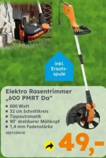 Globus Baumarkt PRIMASTER Elektro Rasentrimmer „,600 PMRT Da“ Angebot