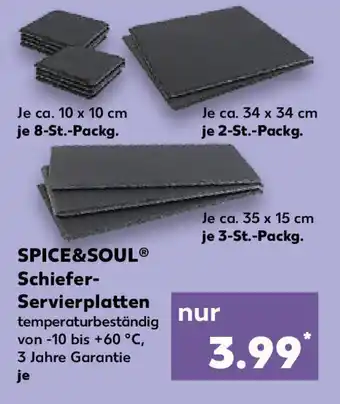 Kaufland SPICE&SOUL Schiefer- Servierplatten Angebot