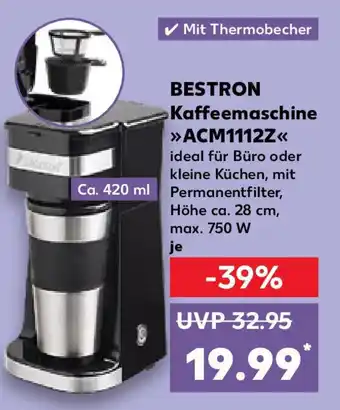Kaufland BESTRON Kaffeemaschine ACM1112Z Angebot