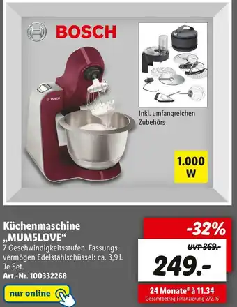 Lidl Bosch küchenmaschine „mum5love“ Angebot