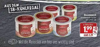 Wasgau Dosenwurst Angebot