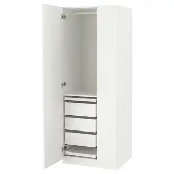 IKEA Pax / forsand Schrankkombination, weiß/weiß, 75x60x201 cm Angebot