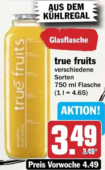 Hit true fruits 750 ml Flasche Angebot