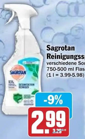 Hit Sagrotan Reinigungsspray 750-500 ml Flasche Angebot