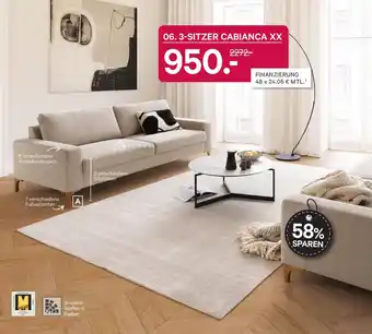 Kabs Polsterwelt 3-SITZER CABIANCA XX Angebot