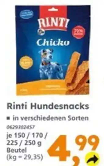 Globus Baumarkt Rinti Hundesnacks 150/170/225/250g Angebot