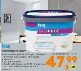 Globus Baumarkt KNAUF Streichputz Easy 20kg Angebot