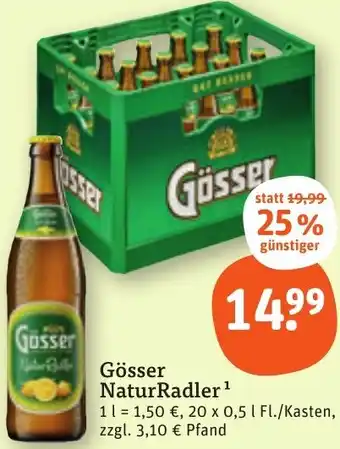 tegut Gösser NaturRadler 20x0,5 L Angebot