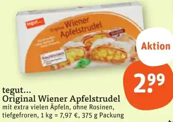 tegut tegut Original Wiener Apfelstrudel 375 g Packung Angebot