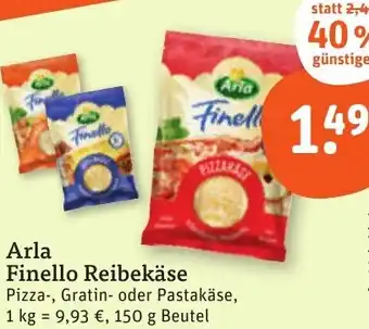 tegut Arla Finello Reibekäse 150 g Beutel Angebot