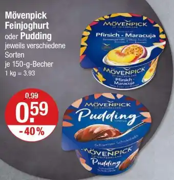 V Markt Mövenpick Feinjoghurt oder Pudding Angebot