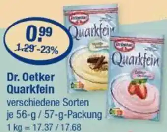 V Markt Dr. Oetker Quarkfein je 56-g/57-g-Packung Angebot