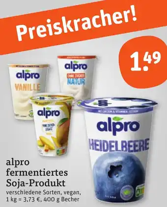 tegut alpro fermentiertes Soja-Produkt 400 g Becher Angebot