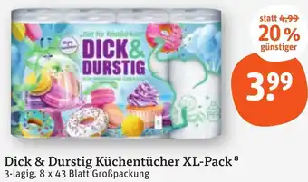 tegut Dick & Durstig Küchentücher XL-Pack Angebot