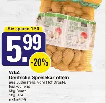 WEZ WEZ Deutsche Speisekartoffeln 5kg Beutel Angebot