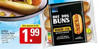 WEZ EDEKA Hot Dog Buns 6er/270 g Packung Angebot