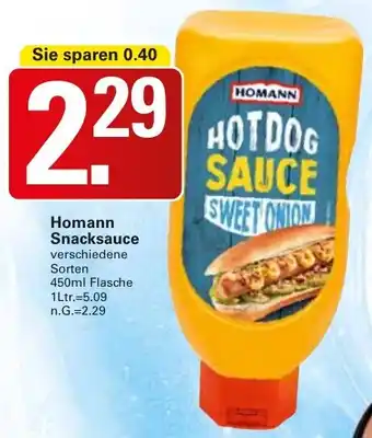 WEZ Homann Snacksauce 450ml Flasche Angebot