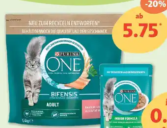 Fressnapf Purina One Nass oder Trockennahrung 1,4 kg Beutel Angebot