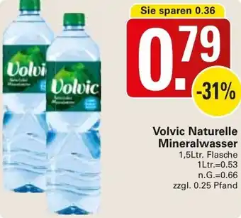 WEZ Volvic Naturelle Mineralwasser 1,5Ltr. Flasche Angebot