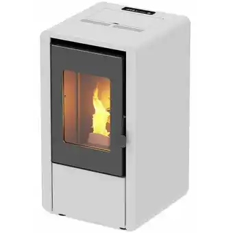 ManoMano Foco - Belüfteter Pelletofen Petit 6 kw für moderne Räume h 77 cm -Weiße Angebot