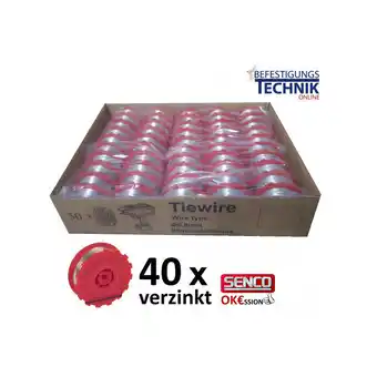 ManoMano 40 Rollen Bindedraht Senco 08A40 SRT40 tjep Draht ultra grip 25, 40, 58 re-bar xp 25, xp 40-EN14770 Angebot