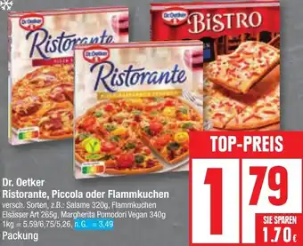 Edeka Dr. Oetker Ristorante, Piccola oder Flammkuchen Angebot