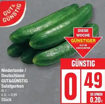 Edeka Niederlande/Deutschland GUT&GÜNSTIG Salatgurken Angebot