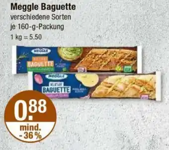 V Markt Meggle Baguette je 160-g-Packung Angebot