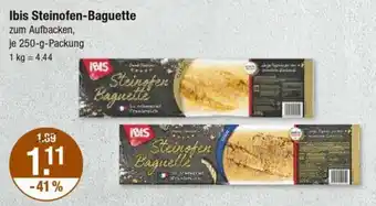 V Markt Ibis Steinofen-Baguette zum Aufbacken, je 250-g-Packung Angebot