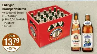 V Markt Erdinger Brauspezialitäten 20*500ml Angebot