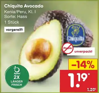 Netto City Chiquita Avocado 1 Stück Angebot