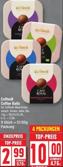 Edeka CoffeeB Coffee Balls 51/55 g Packung Angebot