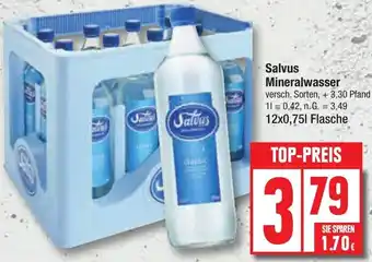 Edeka Salvus Mineralwasser 12x0,75 L Flasche Angebot