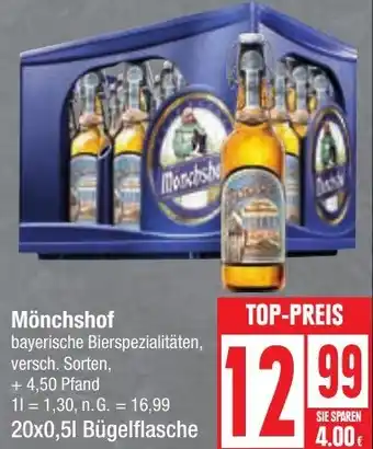 Edeka Mönchshof 20x0,5 L Bügelflasche Angebot